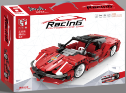 Red Sports Car building block set in its factory-supplied packaging